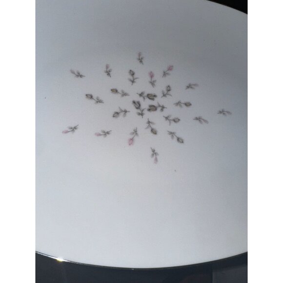 Vintage Oval Ceramic Platter With Floral Design - Picture 2 of 5